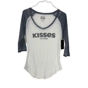 Hershey's Las Vegas Raglan Burnout Top Small Hershey Park Kisses Chocolate